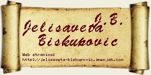 Jelisaveta Biskupović vizit kartica